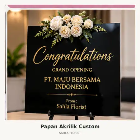 Papan Bunga Akrilik Sindang Jaya